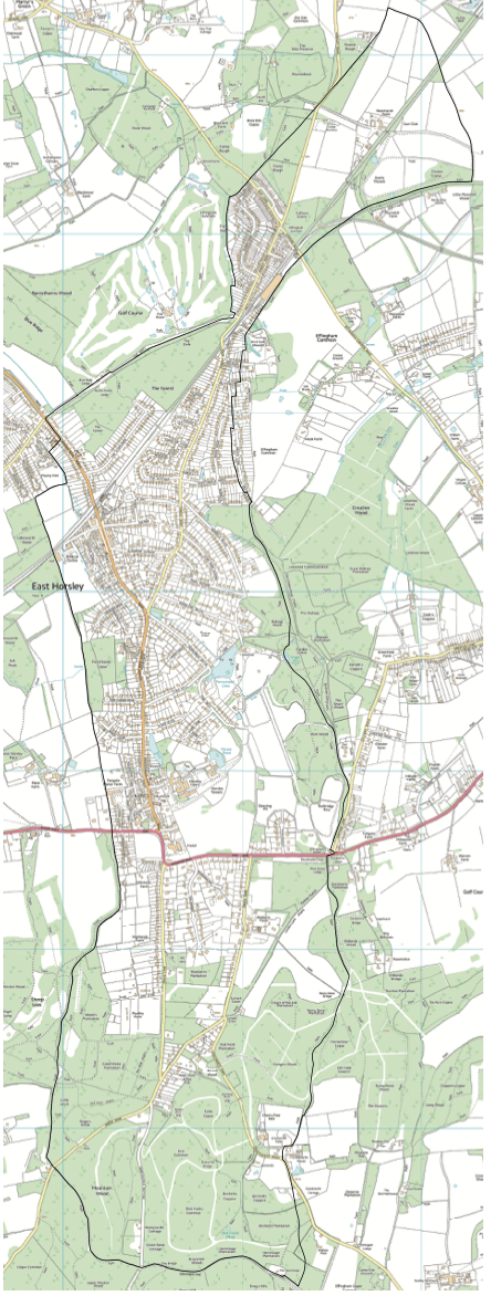 East Horsley Parish Boundary Map